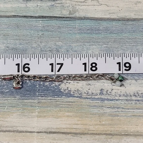 Brighton Silver and Green Beaded Necklace. - Picture 4 of 6